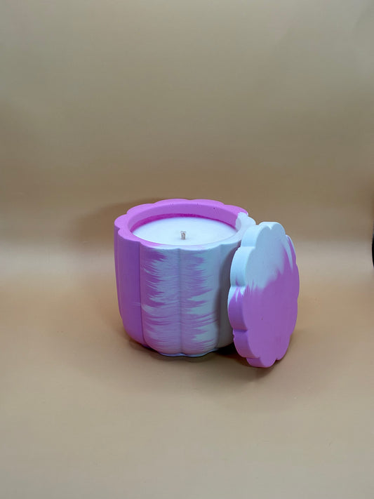 Orange Sunrise Świeca Sojowa z Przykrywką