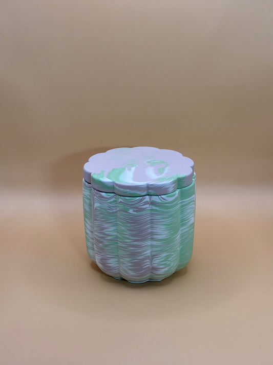 Orange Sunrise Świeca Sojowa z Przykrywką