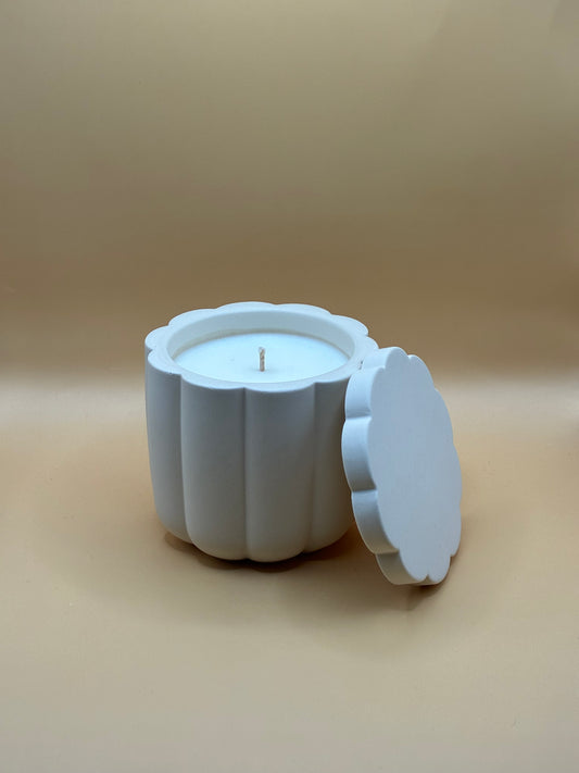 Orange Sunrise Świeca Sojowa z Przykrywką