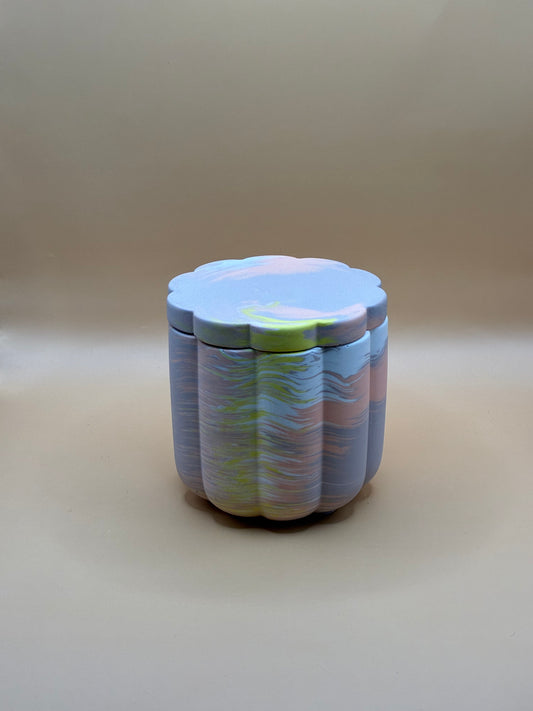 Orange Sunrise Świeca Sojowa z Przykrywką