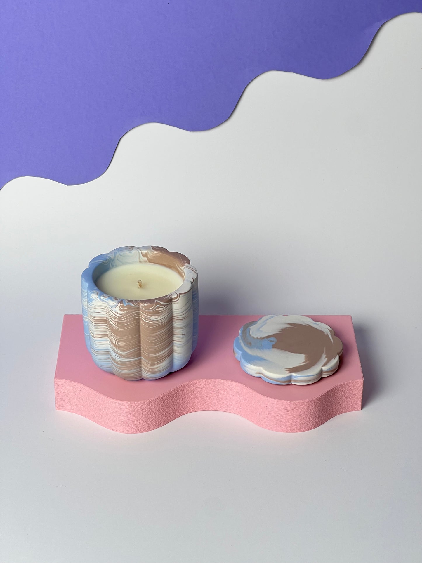 Mango Papaya Świeca Sojowa z Przykrywką