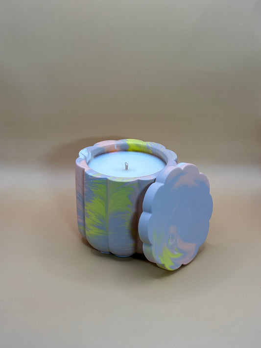 Orange Sunrise Świeca Sojowa z Przykrywką