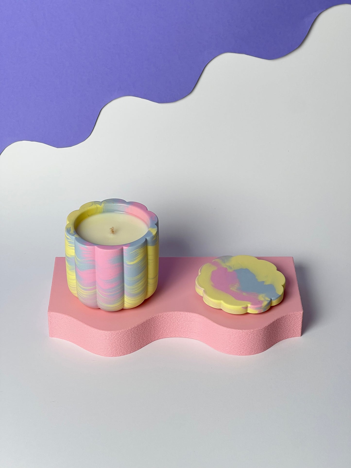 Mango Papaya Świeca Sojowa z Przykrywką