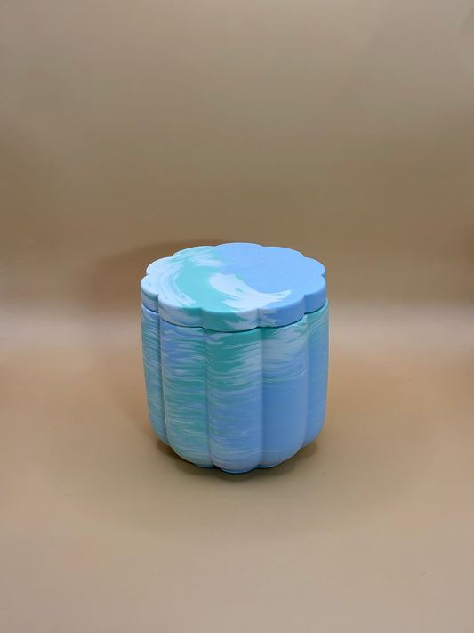 Orange Sunrise Świeca Sojowa z Przykrywką