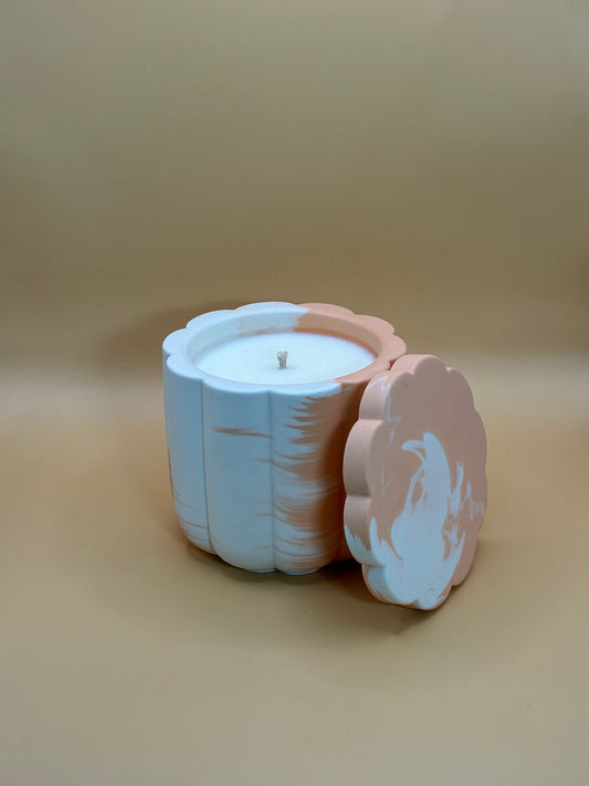 Orange Sunrise Świeca Sojowa z Przykrywką