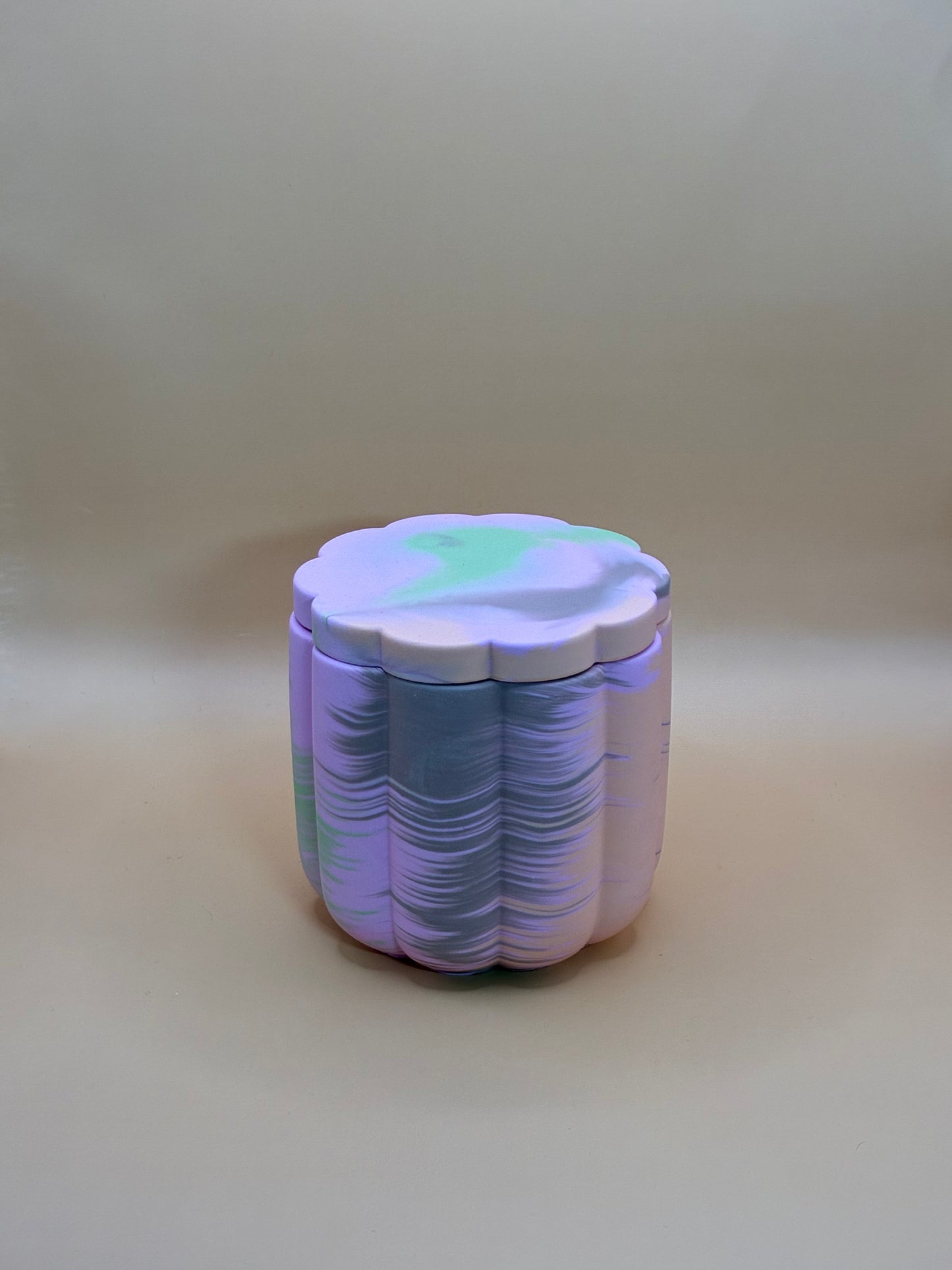 Orange Sunrise Świeca Sojowa z Przykrywką