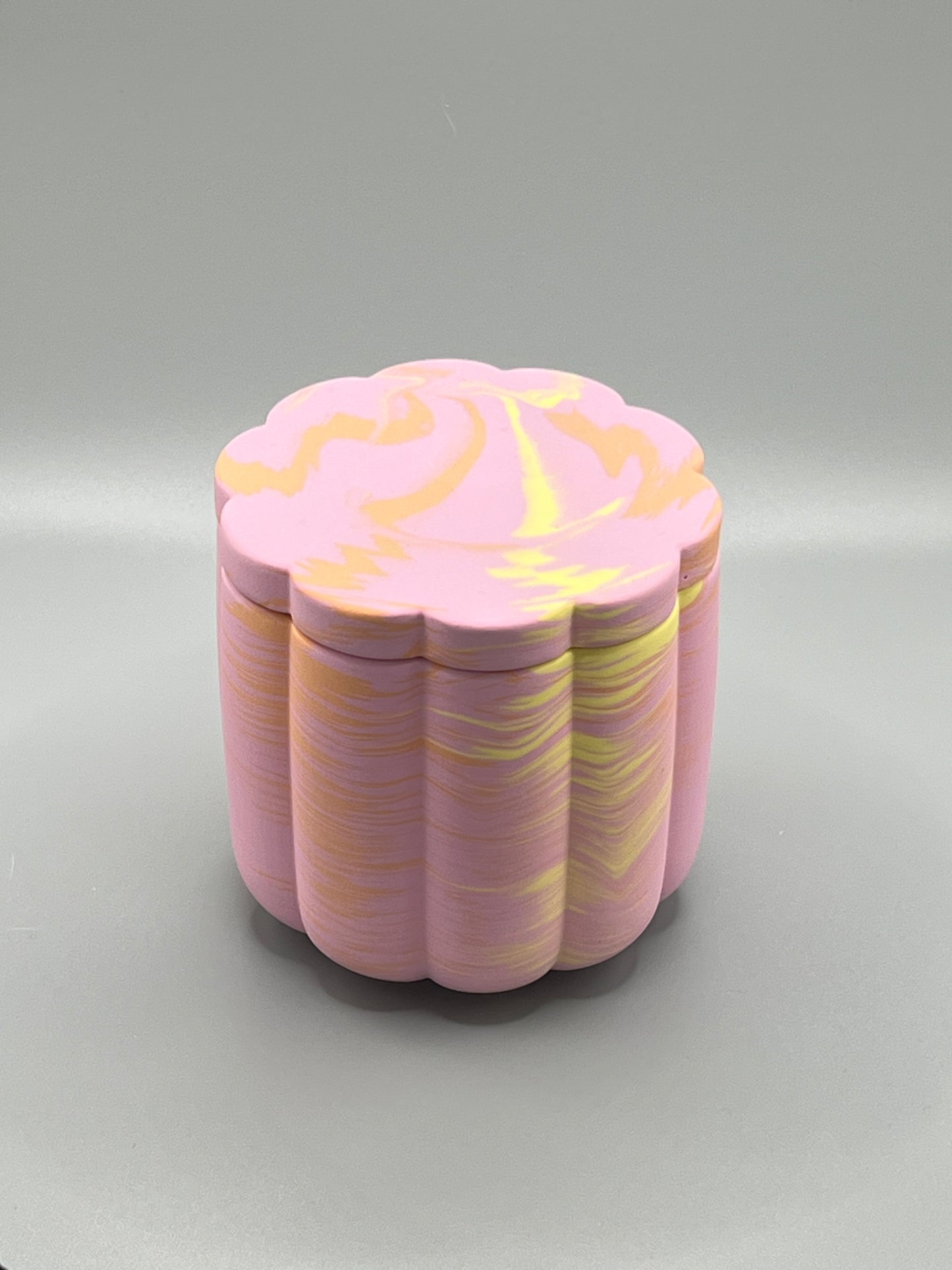 Orange Sunrise Świeca Sojowa z Przykrywką