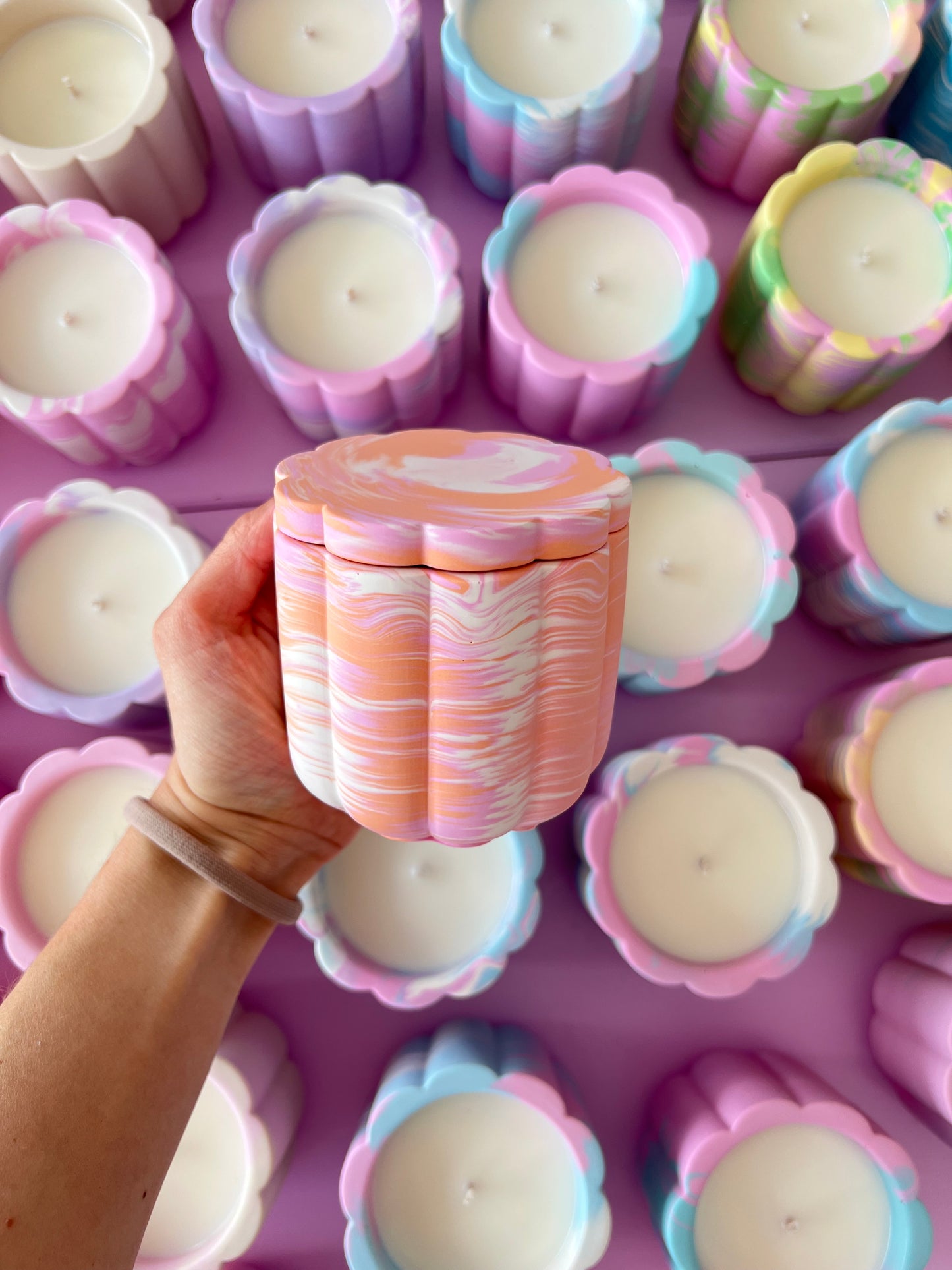 Orange Sunrise Soy Wax Candle With Cover