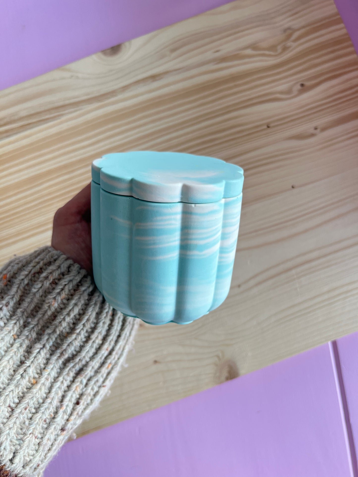 OUTLET: Lemongrass Lavender Świeca Sojowa z Przykrywką