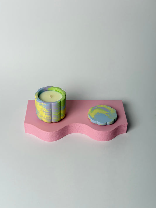 Mango Papaya Mała Świeca Sojowa z Przykrywką