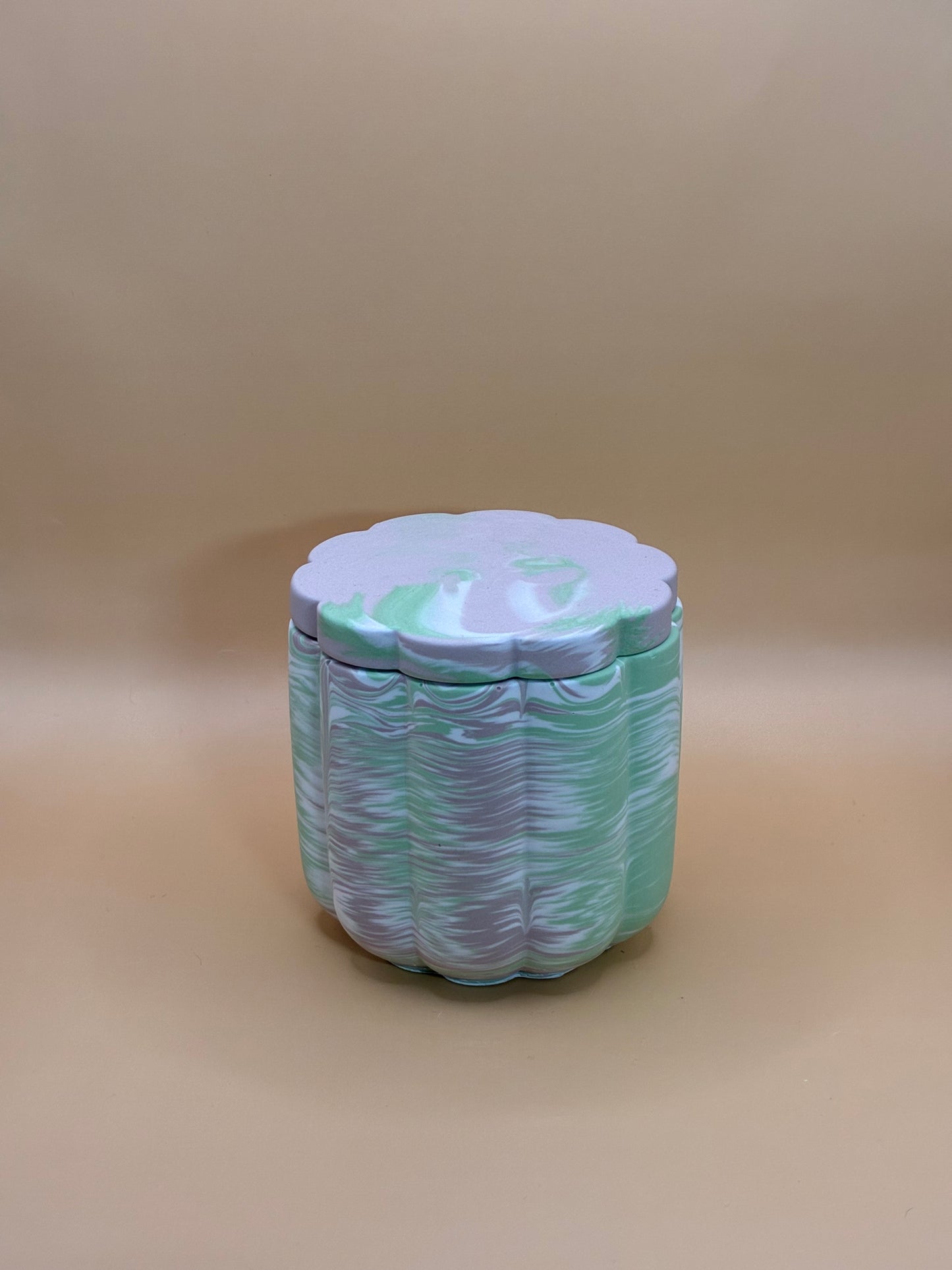 Orange Sunrise Świeca Sojowa z Przykrywką