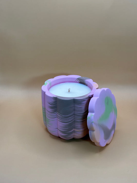 Orange Sunrise Świeca Sojowa z Przykrywką