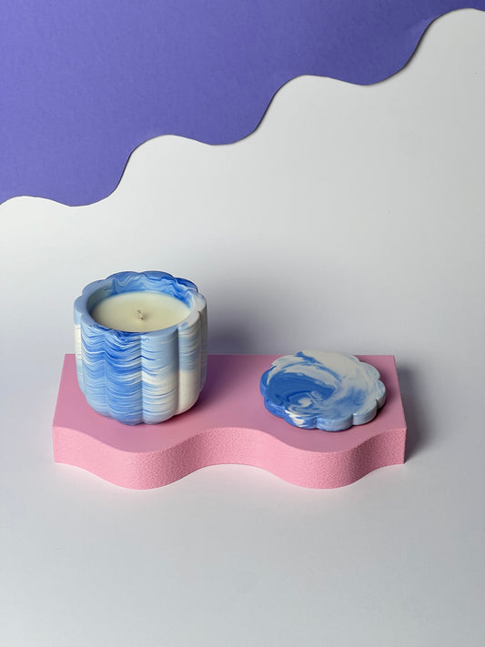 Mango Papaya Świeca Sojowa z Przykrywką