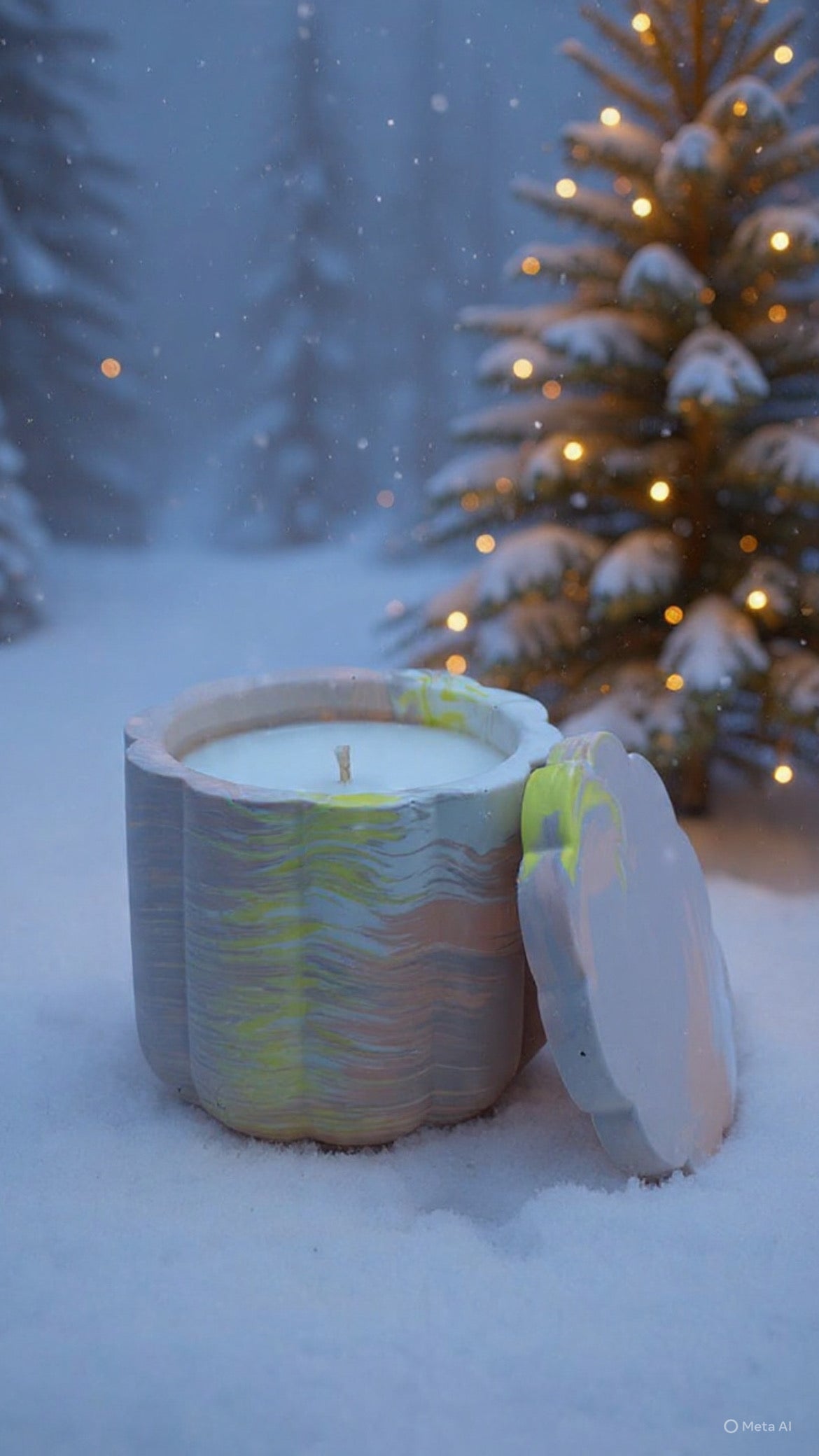 Orange Sunrise Świeca Sojowa z Przykrywką