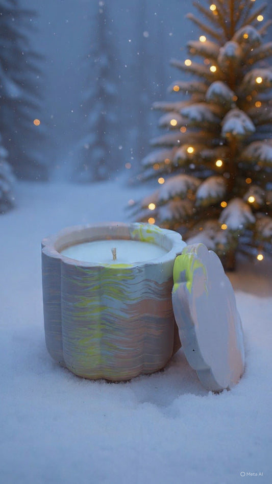 Orange Sunrise Świeca Sojowa z Przykrywką