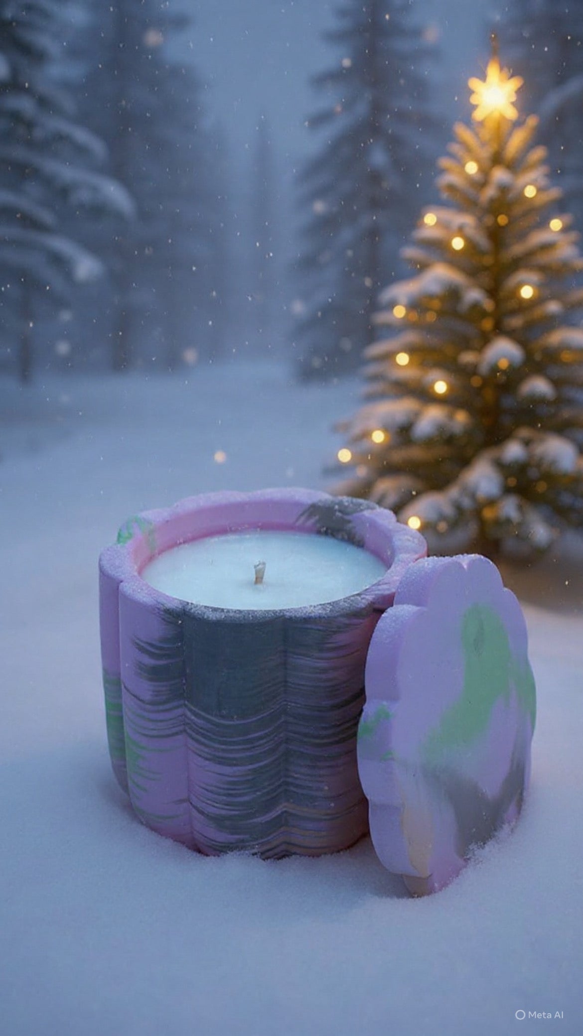 Orange Sunrise Świeca Sojowa z Przykrywką