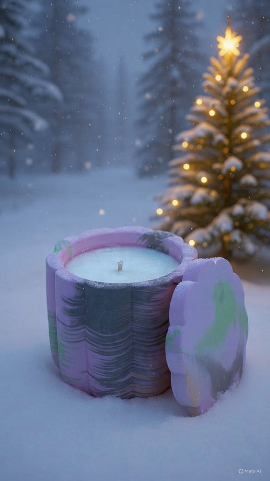 Orange Sunrise Świeca Sojowa z Przykrywką