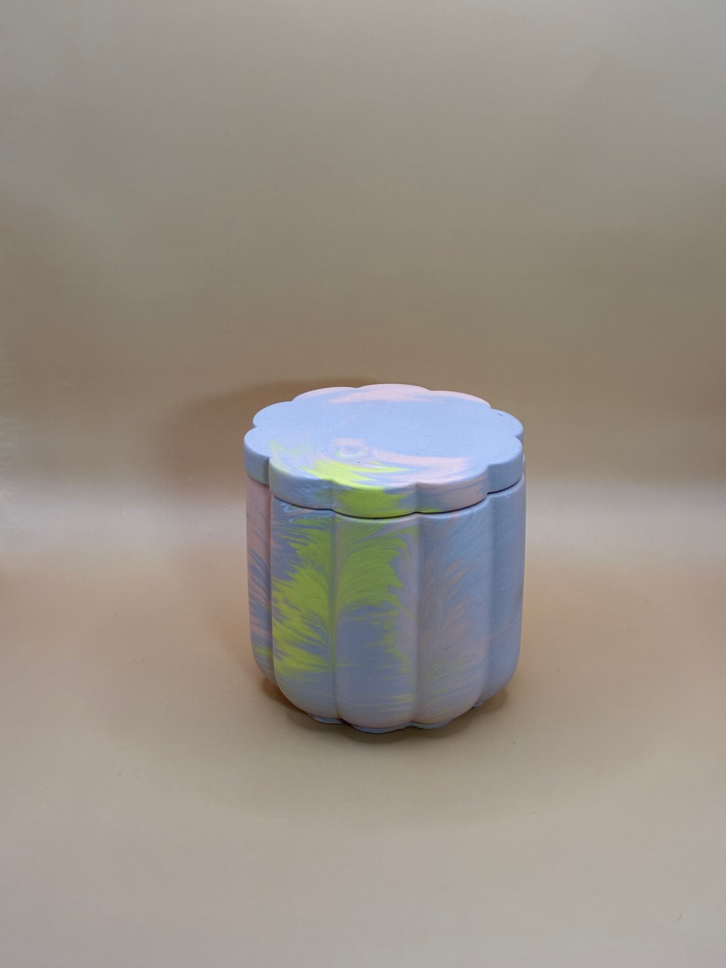 Orange Sunrise Świeca Sojowa z Przykrywką