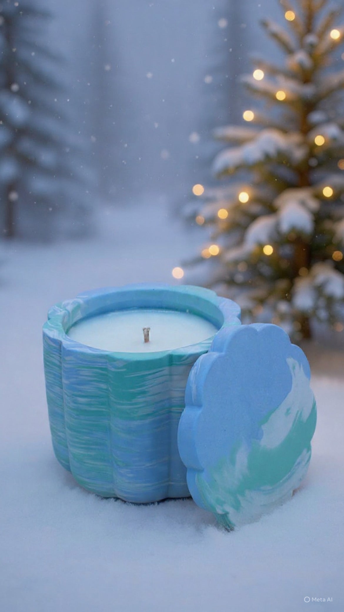 Orange Sunrise Świeca Sojowa z Przykrywką