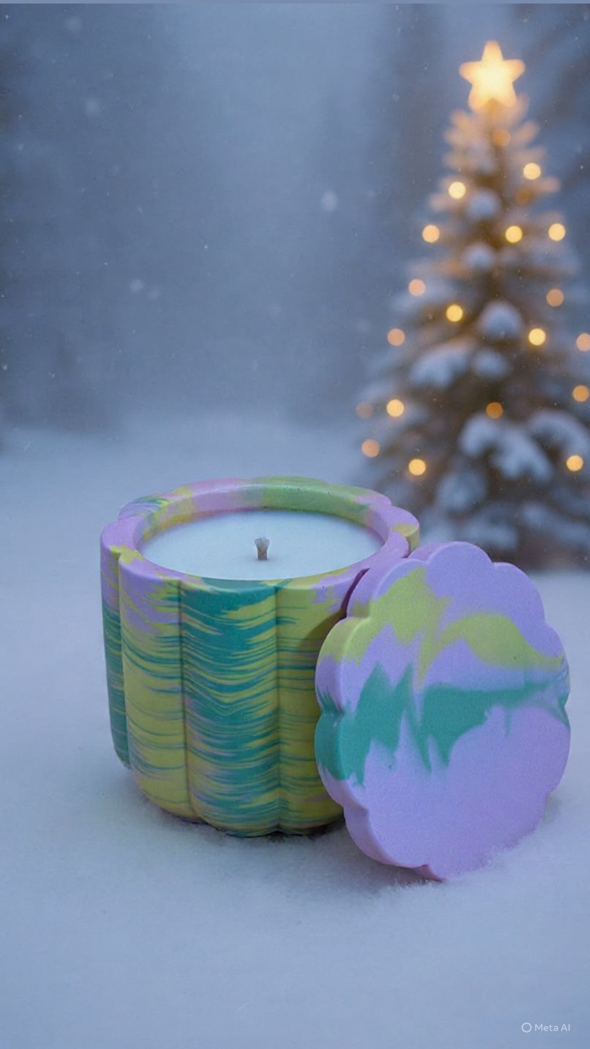 Matcha & Honey Świeca Sojowa z Przykrywką