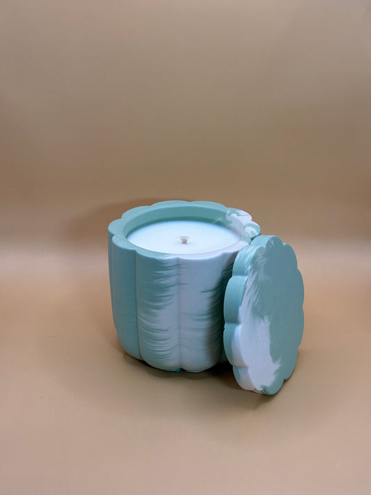 Orange Sunrise Świeca Sojowa z Przykrywką