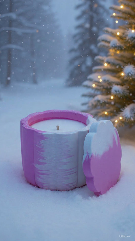 Orange Sunrise Świeca Sojowa z Przykrywką