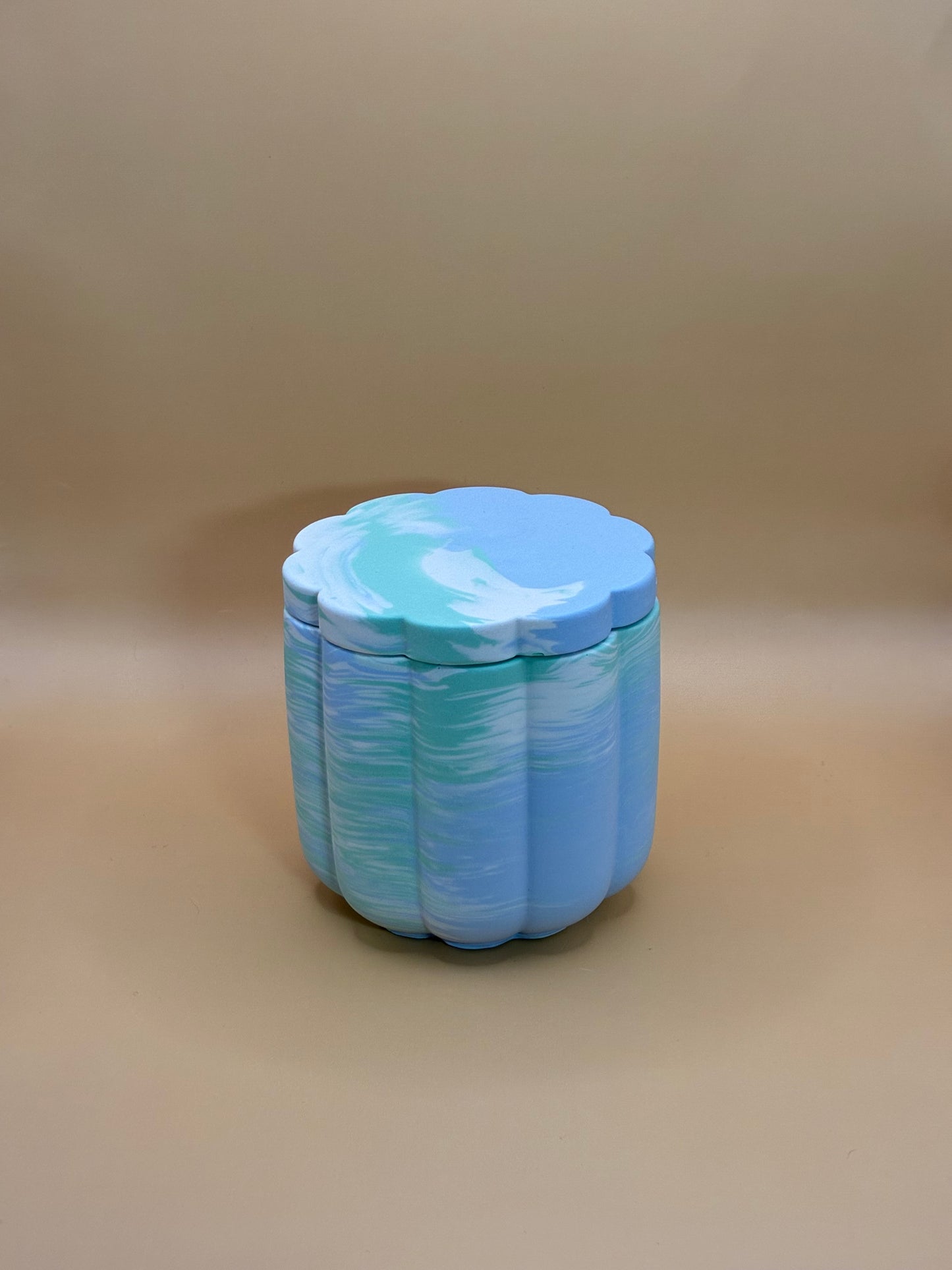 Orange Sunrise Świeca Sojowa z Przykrywką