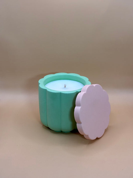 Orange Sunrise Świeca Sojowa z Przykrywką