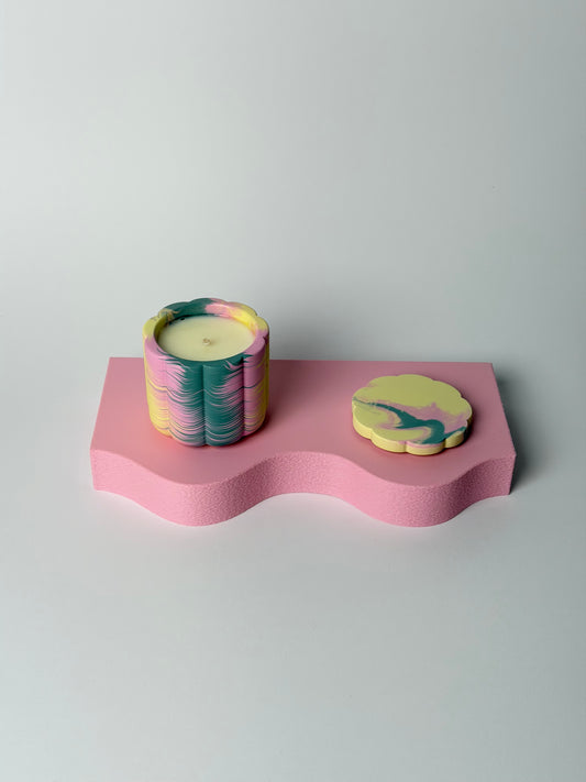 Mango Papaya Mała Świeca Sojowa z Przykrywką