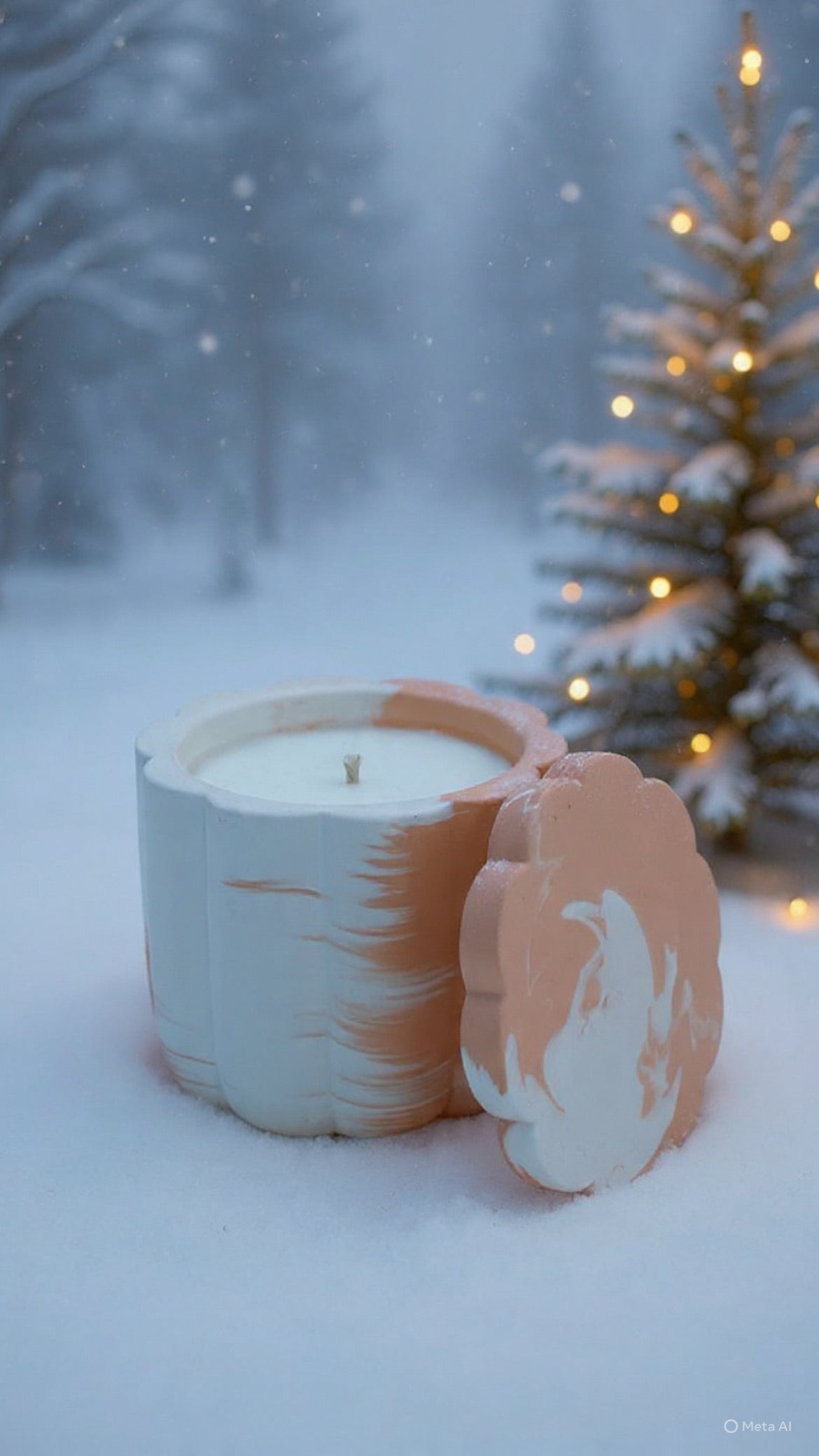 Orange Sunrise Świeca Sojowa z Przykrywką