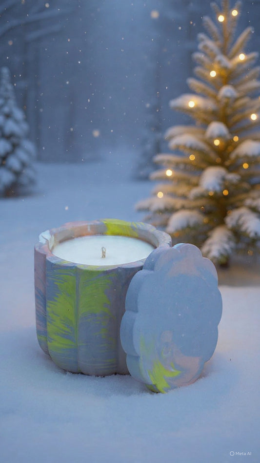 Orange Sunrise Świeca Sojowa z Przykrywką