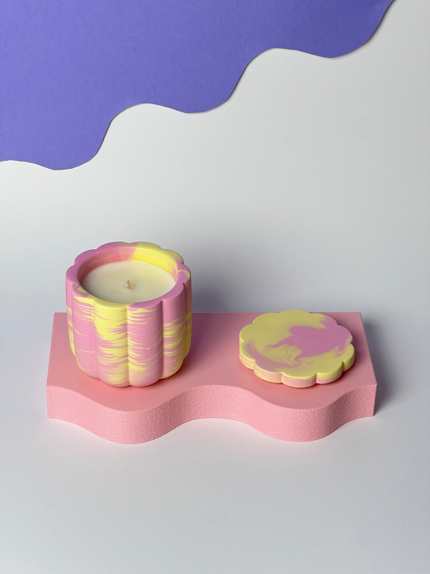 Mango Papaya Świeca Sojowa z Przykrywką