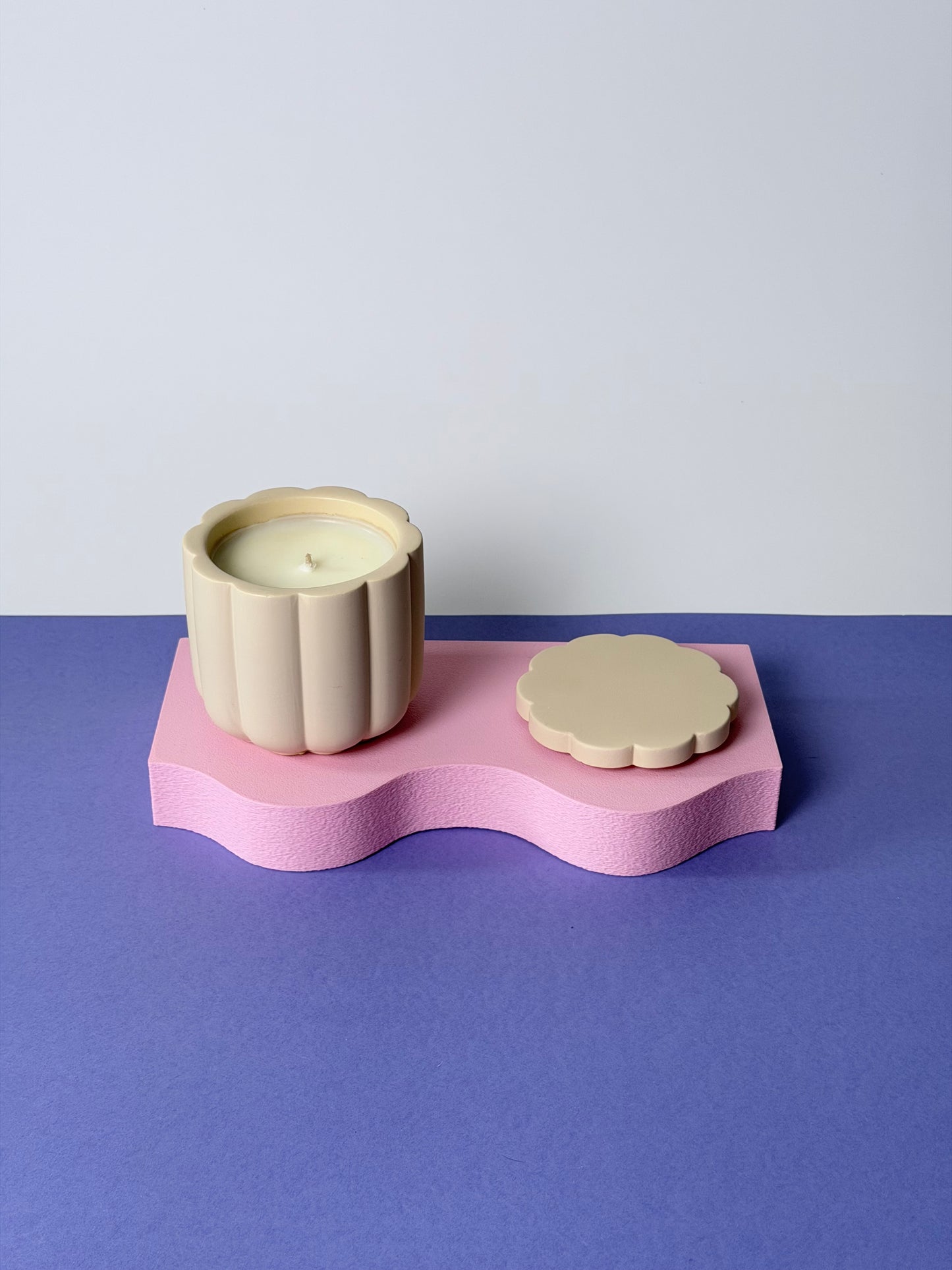 Mango Papaya Świeca Sojowa z Przykrywką