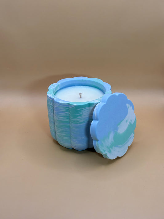 Orange Sunrise Świeca Sojowa z Przykrywką