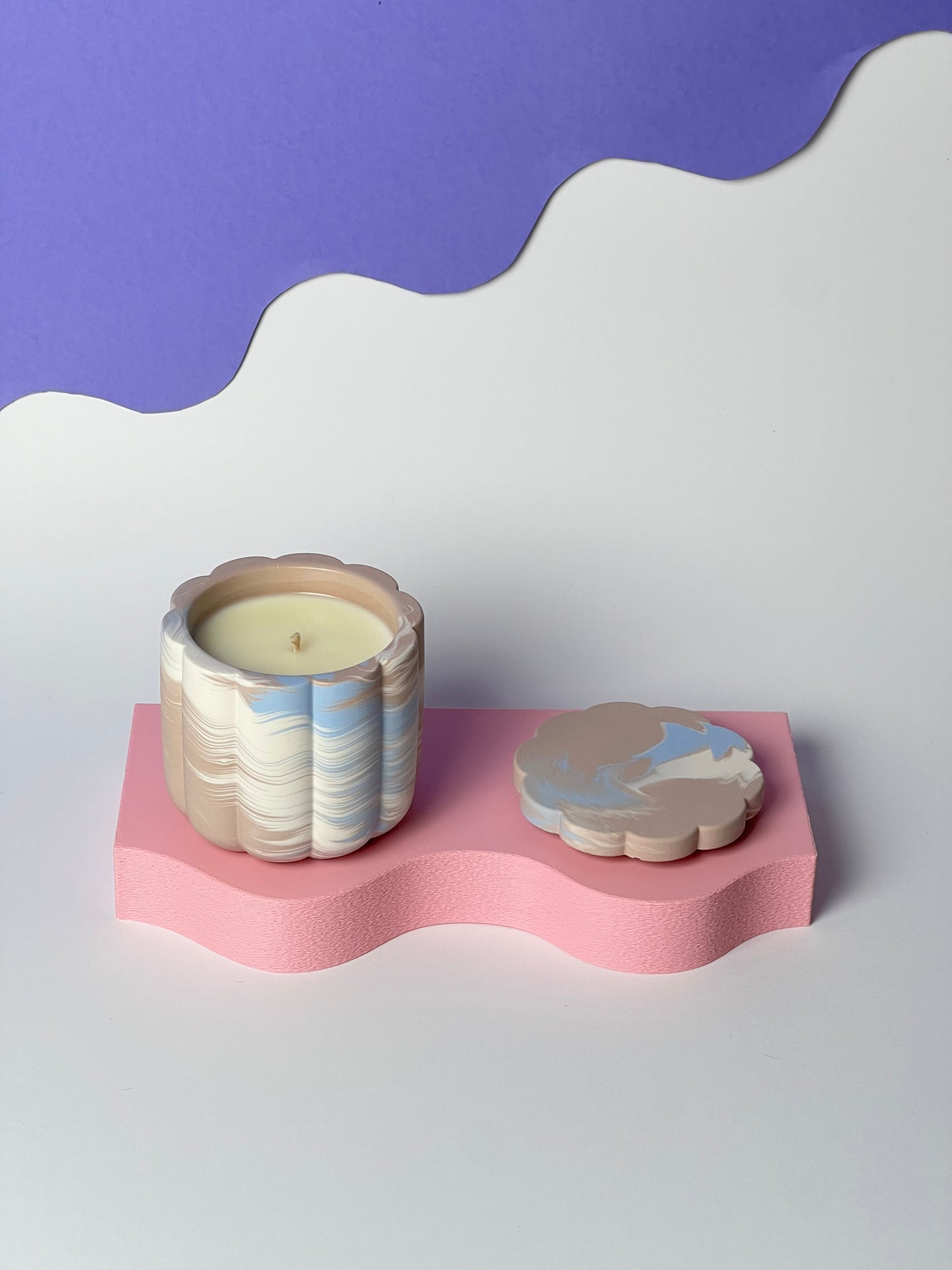 Mango Papaya Świeca Sojowa z Przykrywką