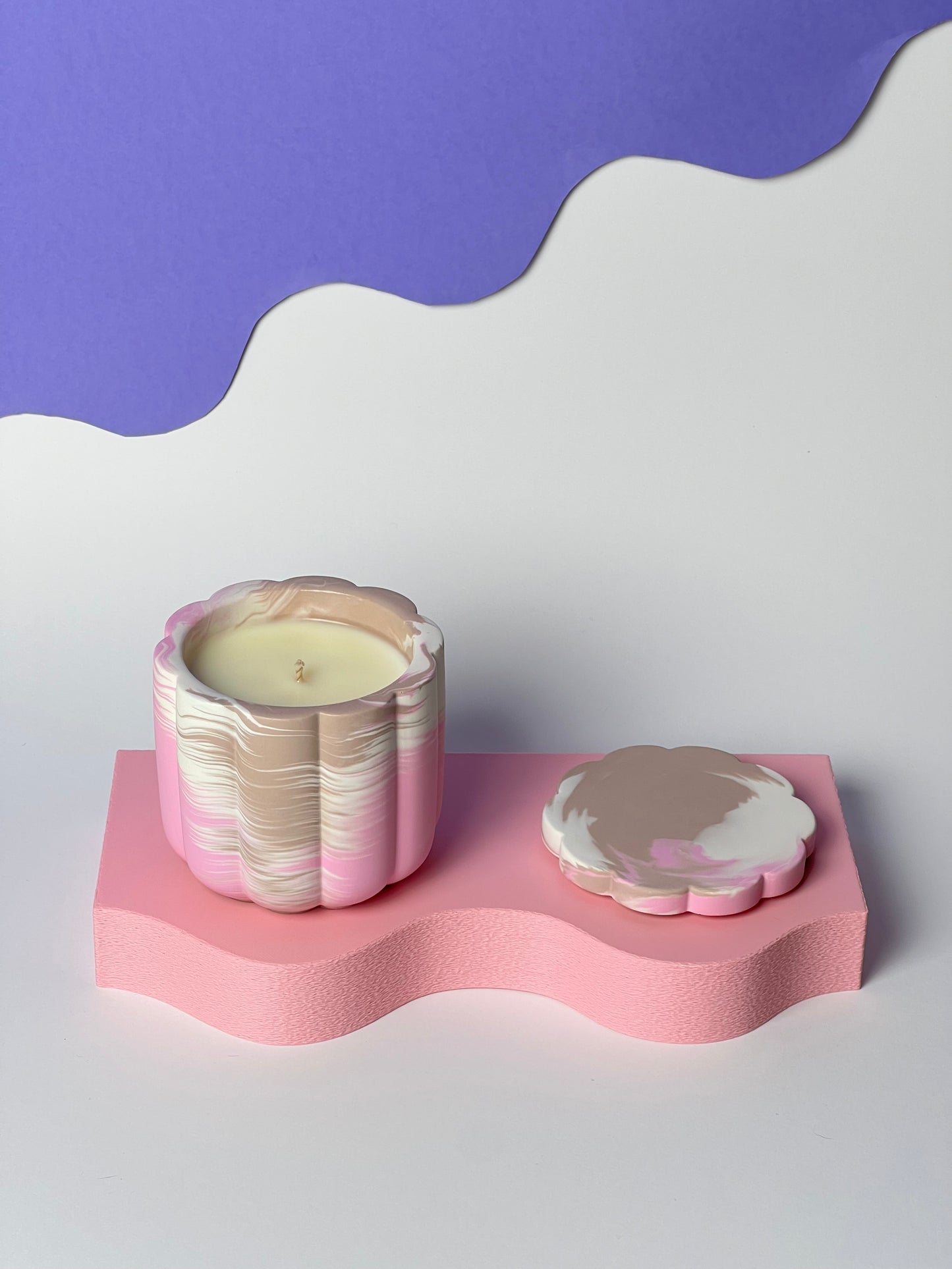 Mango Papaya Świeca Sojowa z Przykrywką