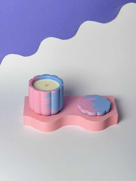 Mango Papaya Świeca Sojowa z Przykrywką