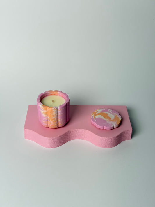 Mango Papaya Mała Świeca Sojowa z Przykrywką