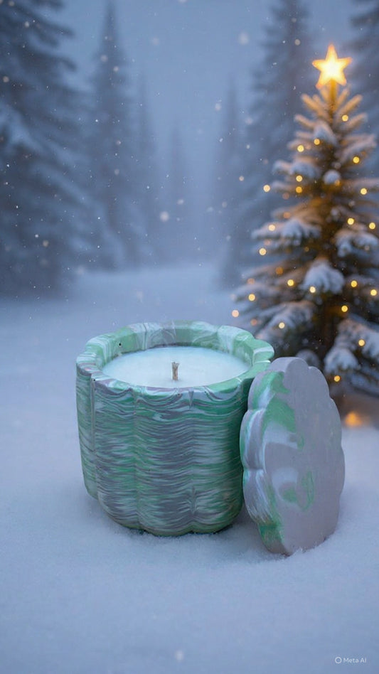 Orange Sunrise Świeca Sojowa z Przykrywką