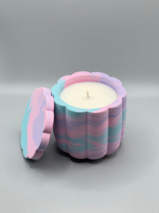 Orange Sunrise Świeca Sojowa z Przykrywką