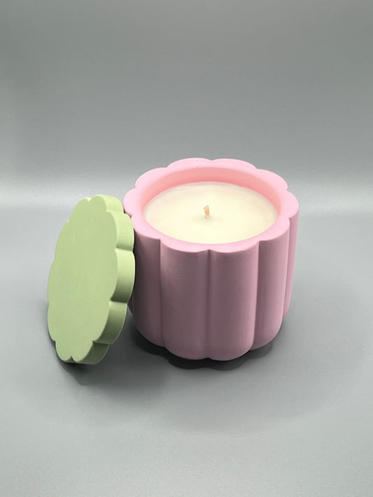 Peach Blossom Świeca Sojowa z Przykrywką