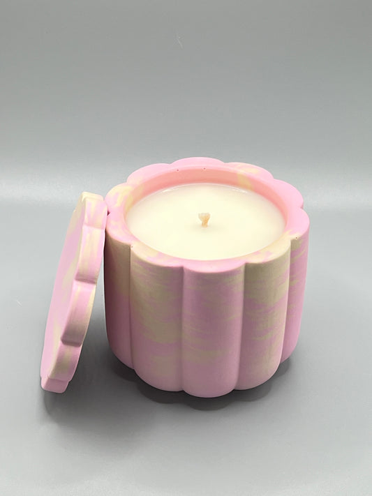 Peach Blossom Świeca Sojowa z Przykrywką