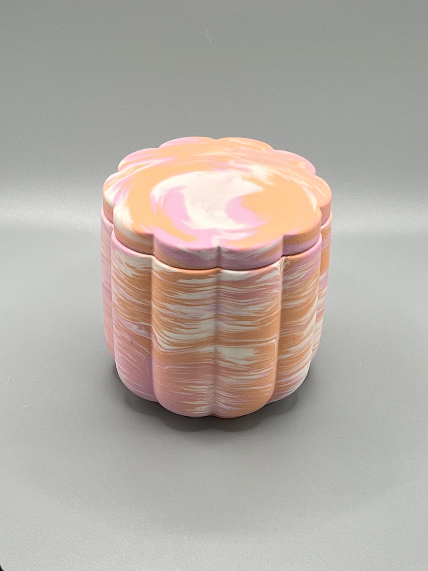 Orange Sunrise Świeca Sojowa z Przykrywką