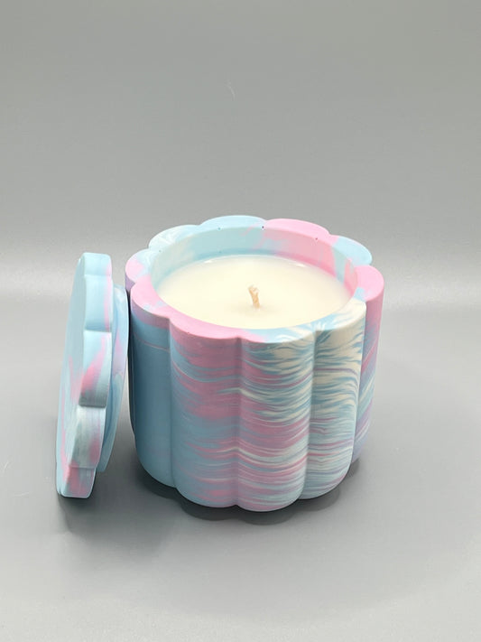 Orange Sunrise Świeca Sojowa z Przykrywką