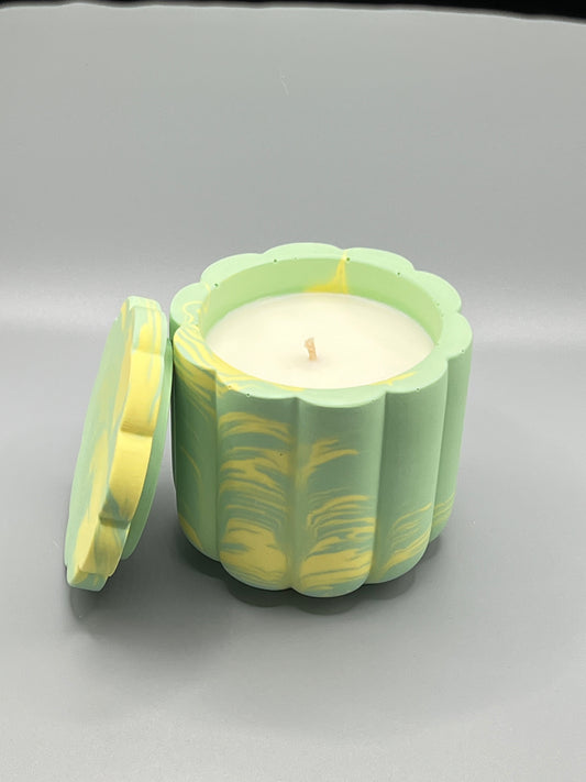 Lemongrass Lavender Świeca Sojowa z Przykrywką