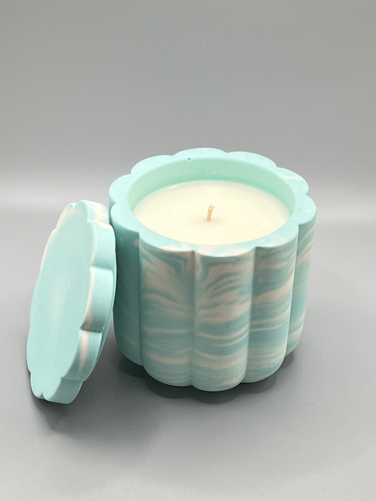 Lemongrass Lavender Świeca Sojowa z Przykrywką