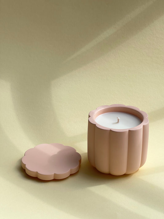 Peach Blossom Soy Wax Candle With Cover