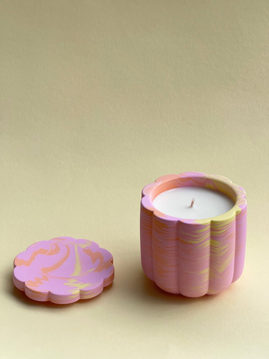 Orange Sunrise Soy Wax Candle With Cover