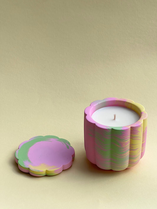 Orange Sunrise Soy Wax Candle With Cover
