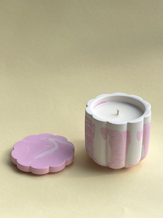 OUTLET: Peach Blossom Soy Wax Candle With Cover